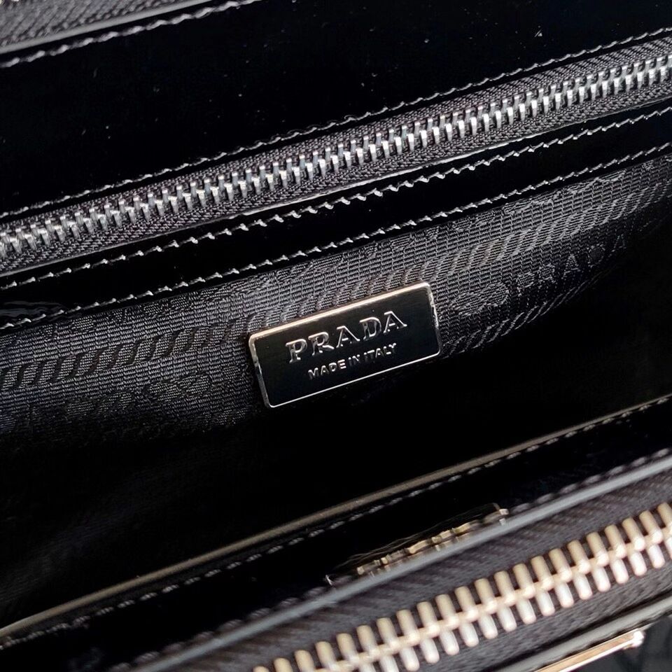 Prada Galleria brushed leather bag 1BA896 black