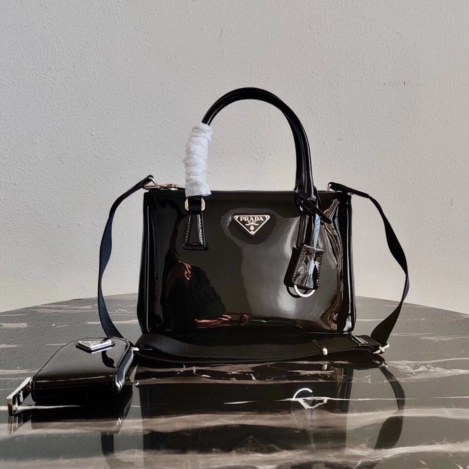 Prada Galleria brushed leather bag 1BA896 black