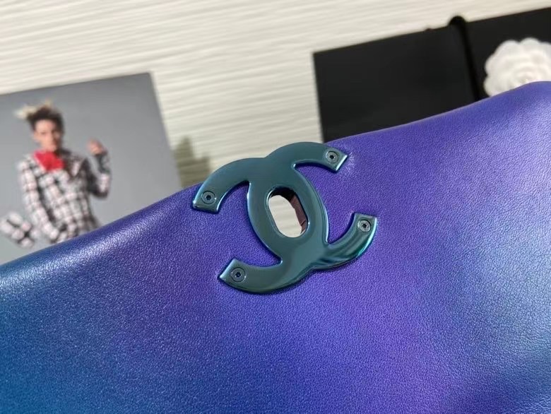 chanel 19 flap bag AS1160 Blue & Purple