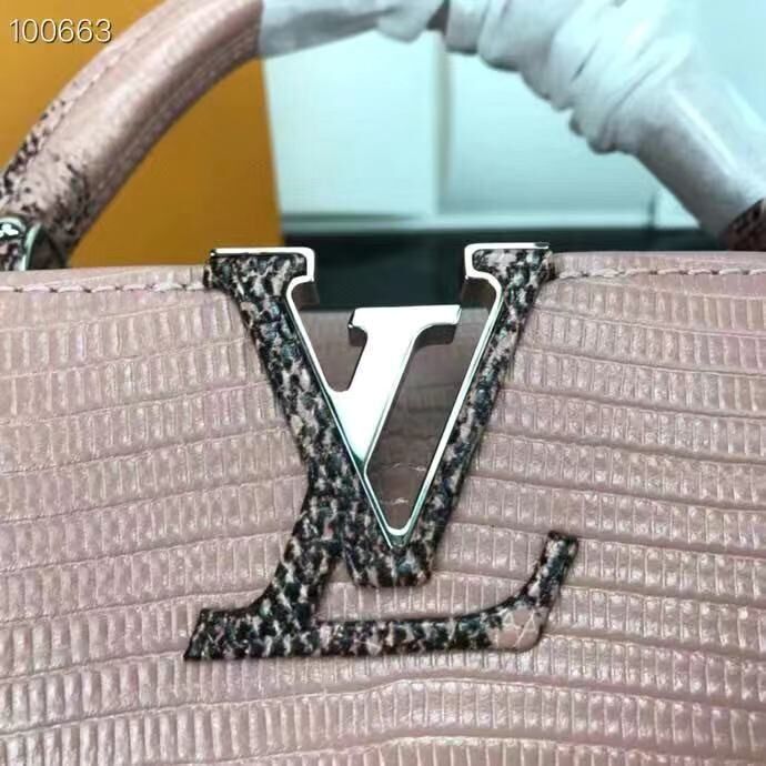 Louis Vuitton CAPUCINES PM Original Lizard Leather M52386 Pink