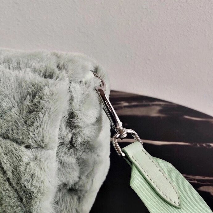 Prada Mink hair shoulder bag 1BC292M light green