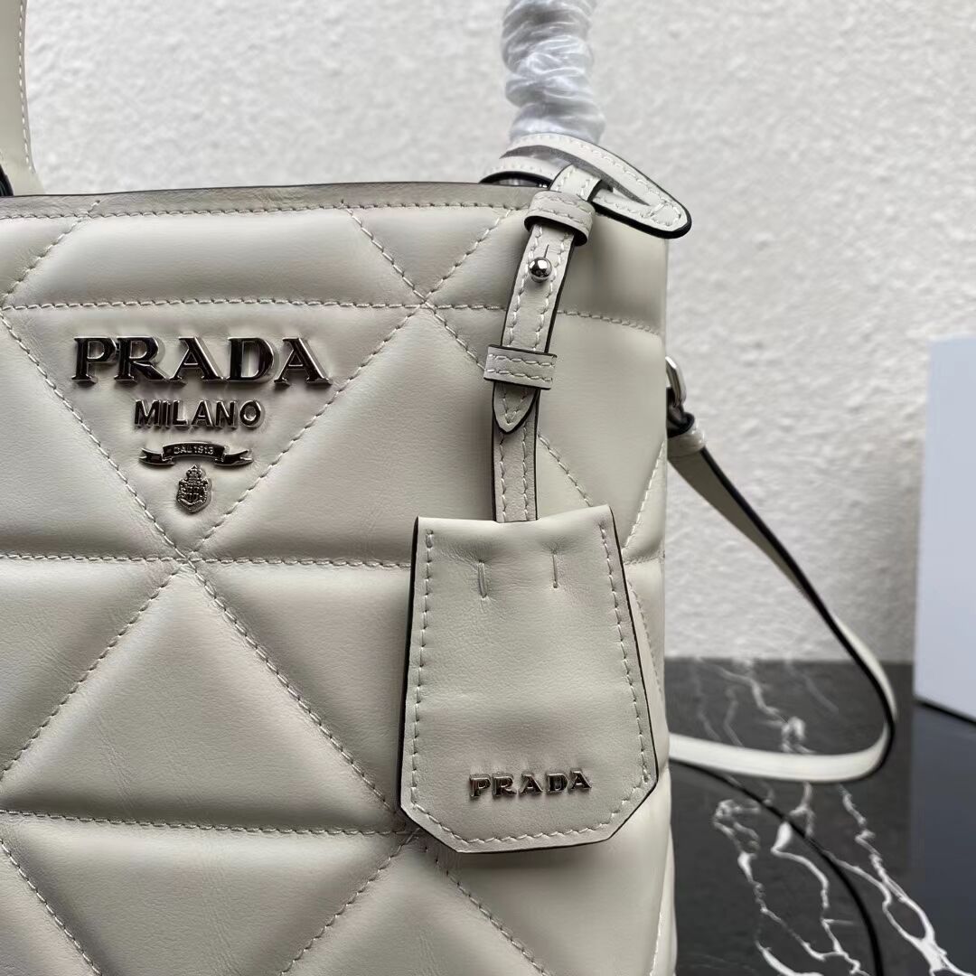 Prada Nappa Leather Prada Spectrum Tote 1BG319 white