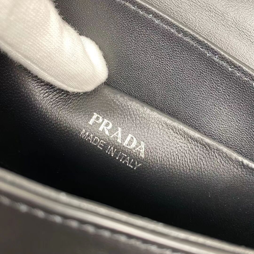 Prada System nappa leather patchwork bag 1BG283 black