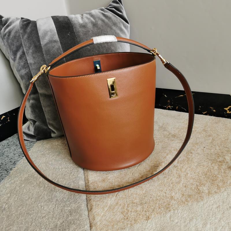 Celine BUCKET 16 BAG IN SMOOTH CALFSKIN 195573 brown