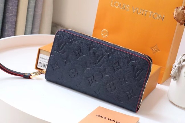 Louis Vuitton Original Monogram Empreinte Wallet M60571 Navy Blue