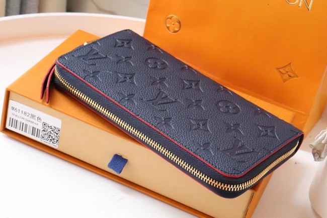 Louis Vuitton Original Monogram Empreinte Wallet M60571 Navy Blue