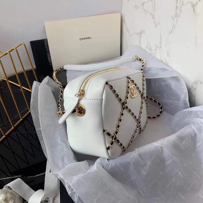 Chanel cross-body bag  AS2384 White & black