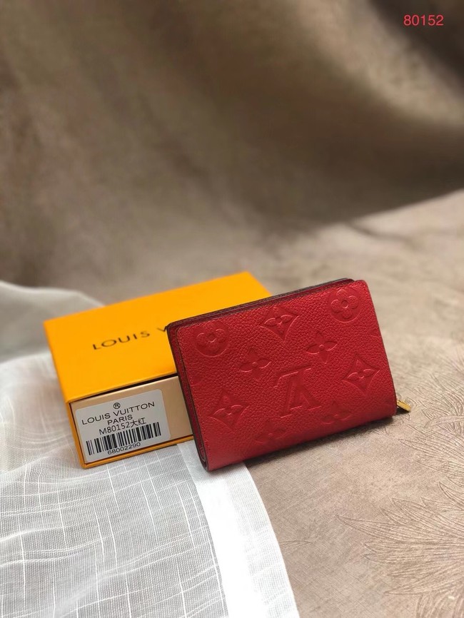 Louis Vuitton Original Monogram Empreinte CLEA WALLET M80152 red