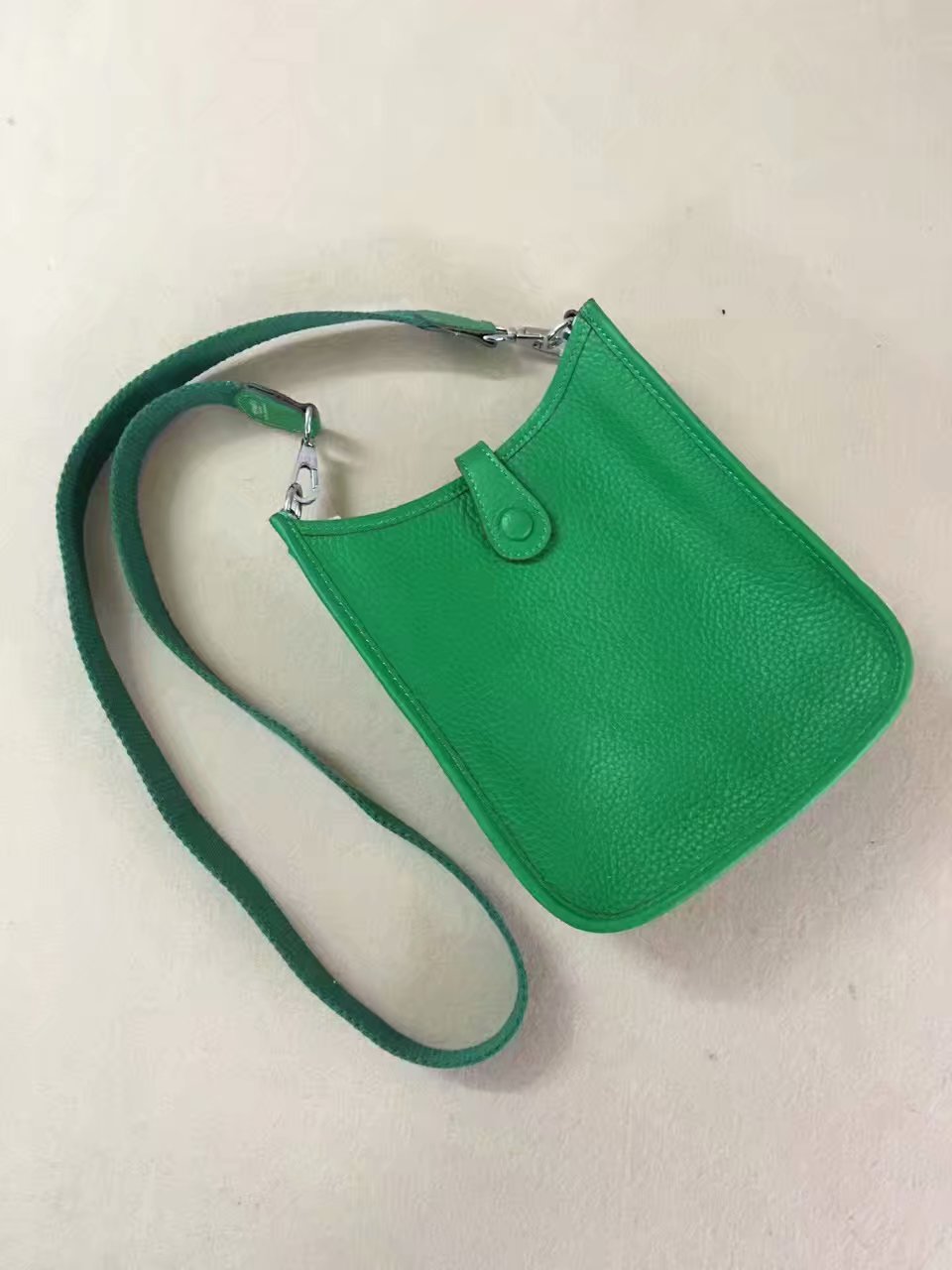 Hermes Evelyne original togo leather mini Shoulder Bag H15698 green