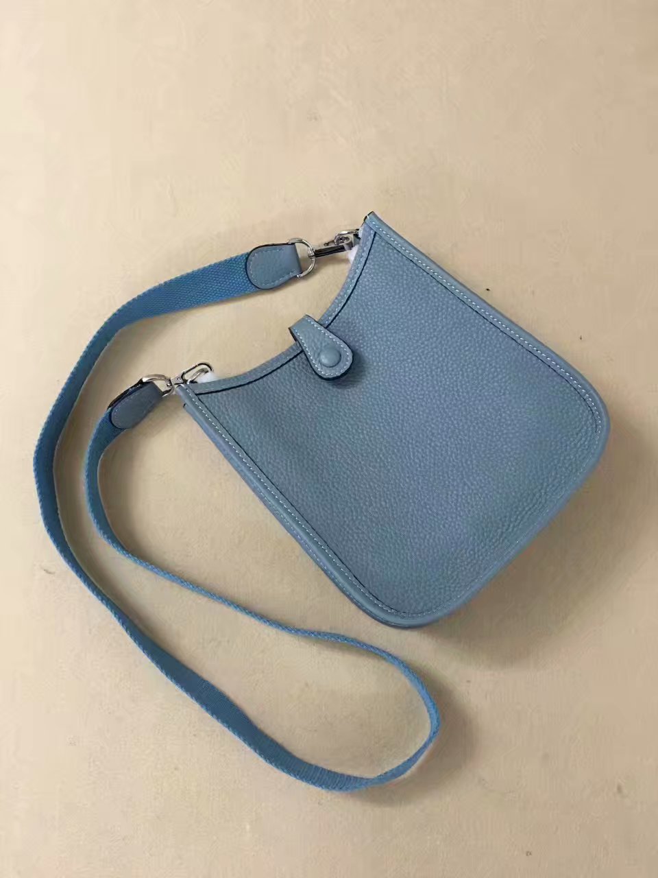 Hermes Evelyne original togo leather mini Shoulder Bag H15698 sky blue