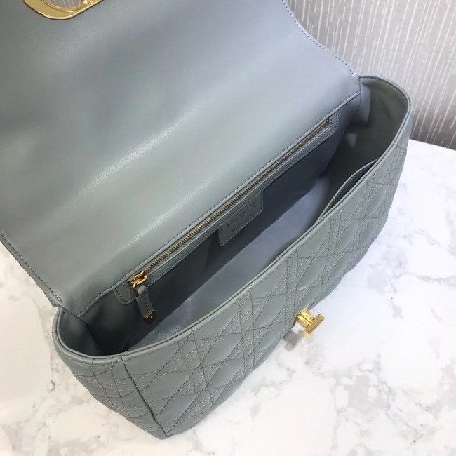 LARGE DIOR CARO BAG Soft Cannage Calfskin M9243U grey