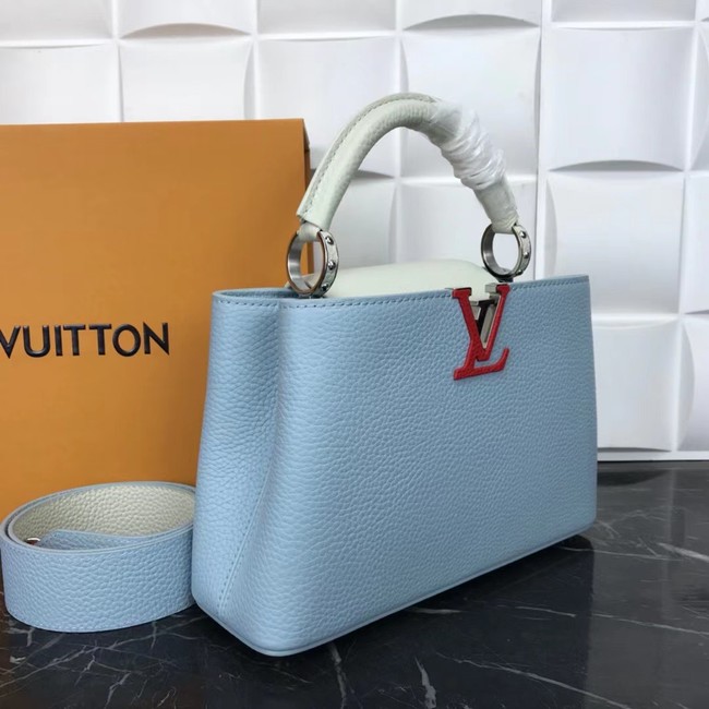 Louis Vuitton CAPUCINES PM M57519 light blue&white