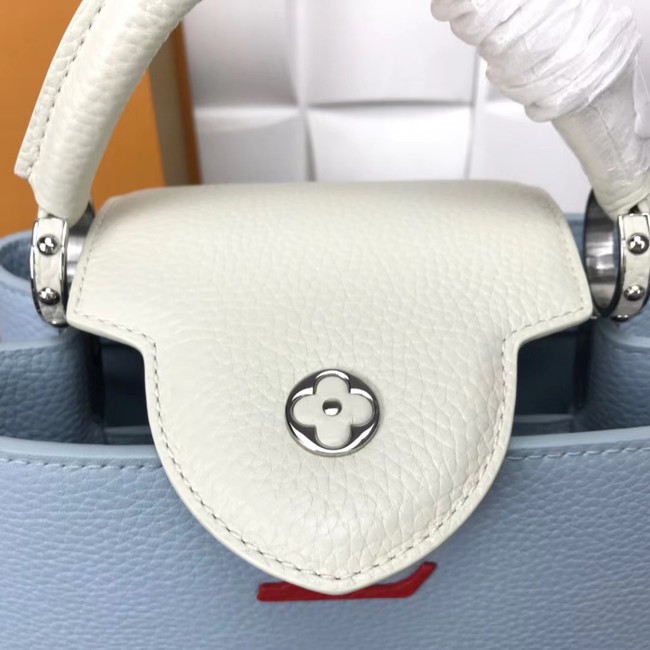 Louis Vuitton CAPUCINES PM M57519 light blue&white