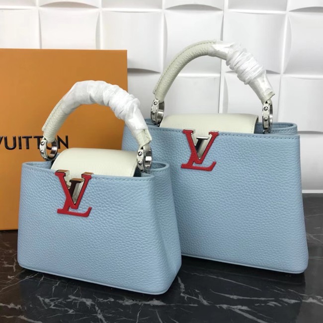 Louis Vuitton CAPUCINES PM M57519 light blue&white