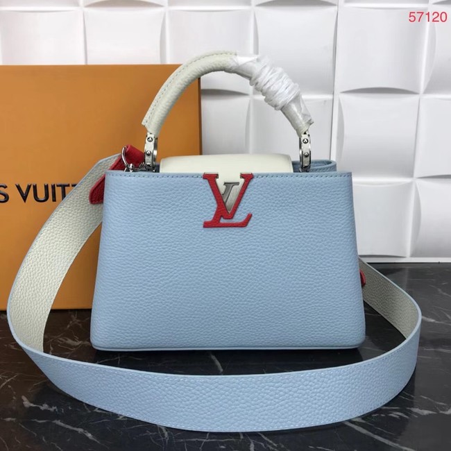 Louis Vuitton CAPUCINES PM M57519 light blue&white