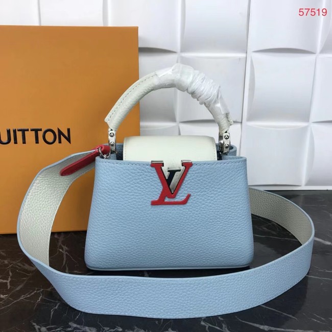 Louis Vuitton CAPUCINES PM M57519 light blue&white