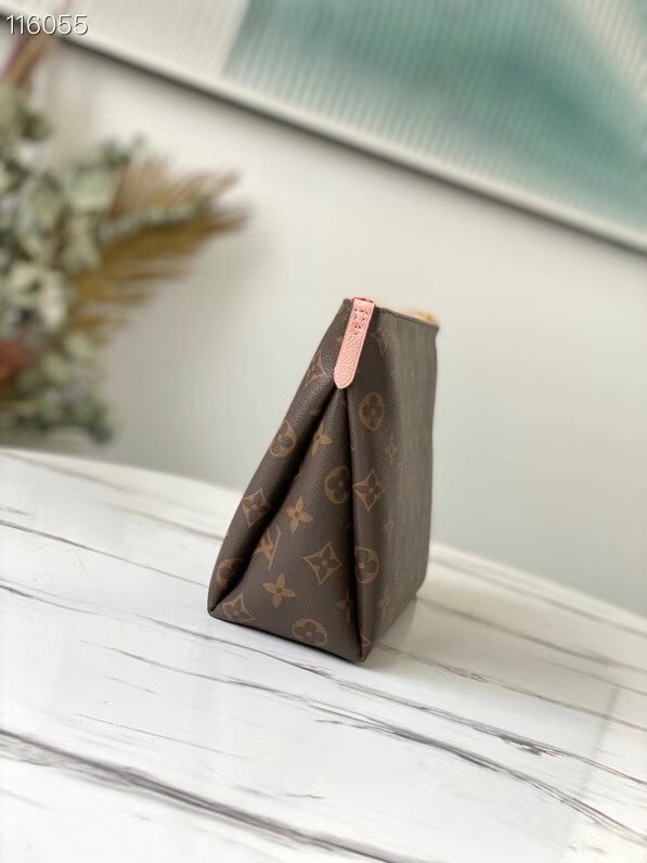 Louis Vuitton Original Monogram Canvas Zipper Clutch bag M64125 pink