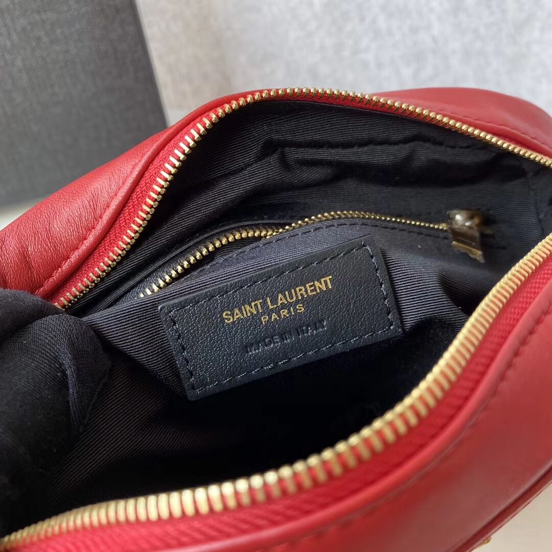 SAINT LAURENT VICTOIRE CAMERA BAG IN QUILTED LAMBSKIN 6489901 red