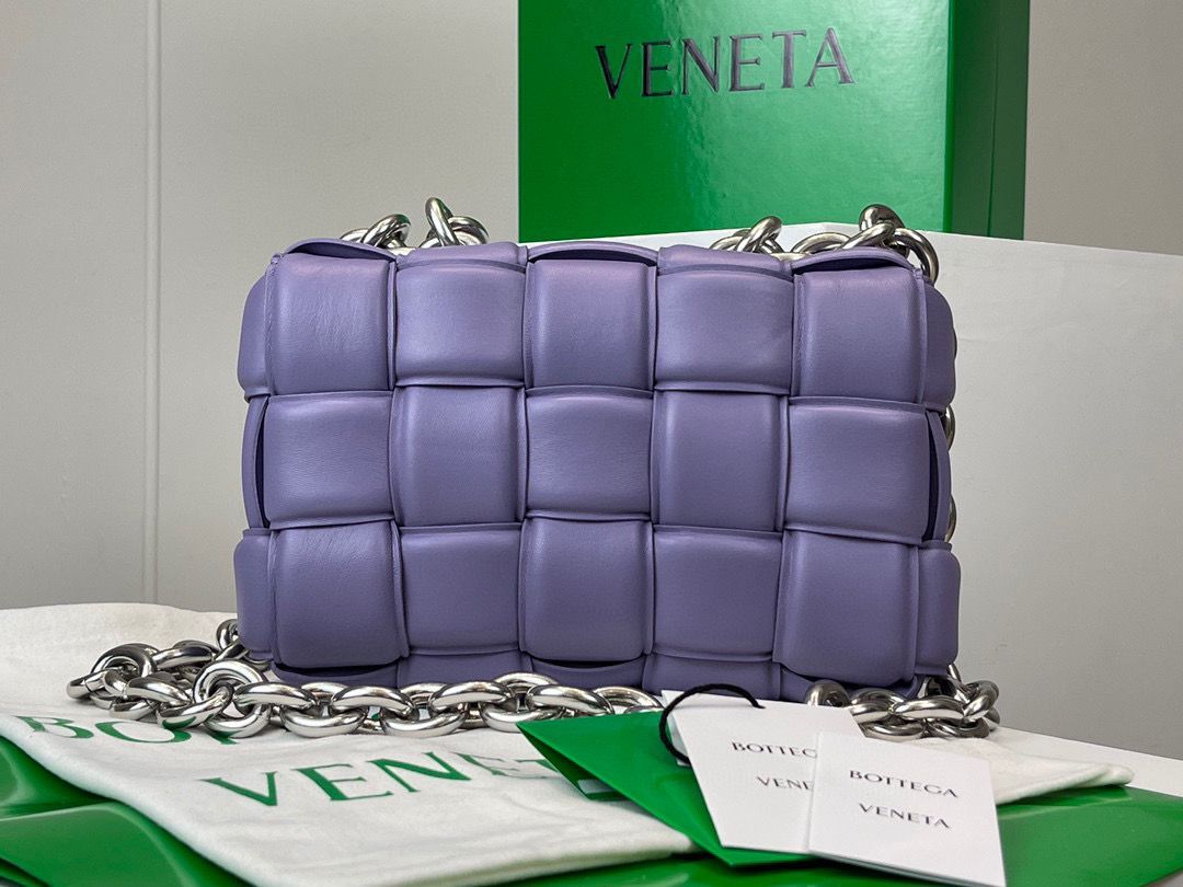 Bottega Veneta THE CHAIN CASSETTE Expedited Delivery 631421 purple & Hardware Silver finish