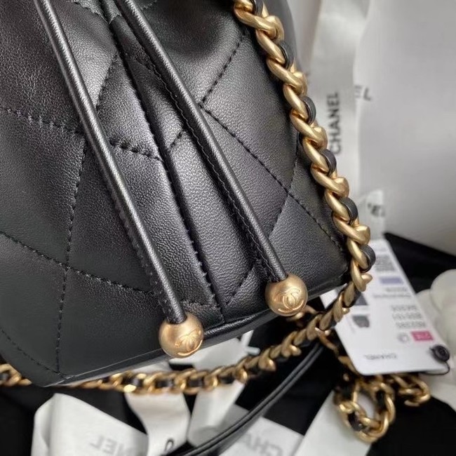 chanel mini Lambskin tote AS2390 black