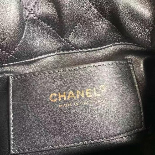 chanel mini Lambskin tote AS2390 black