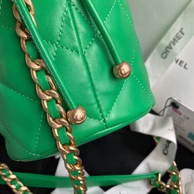 chanel mini Lambskin tote AS2390 green