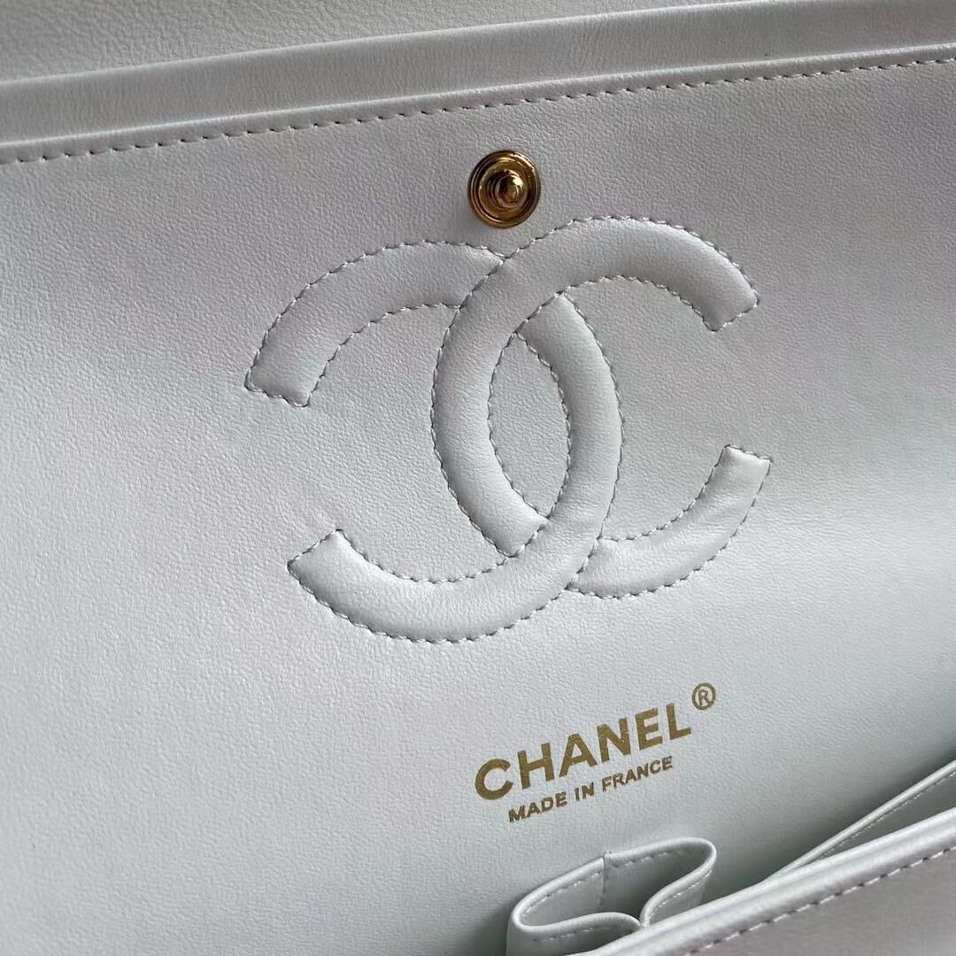 Chanel 2.55 Series Flap Bag Original Sheepskin Leather A1112 White