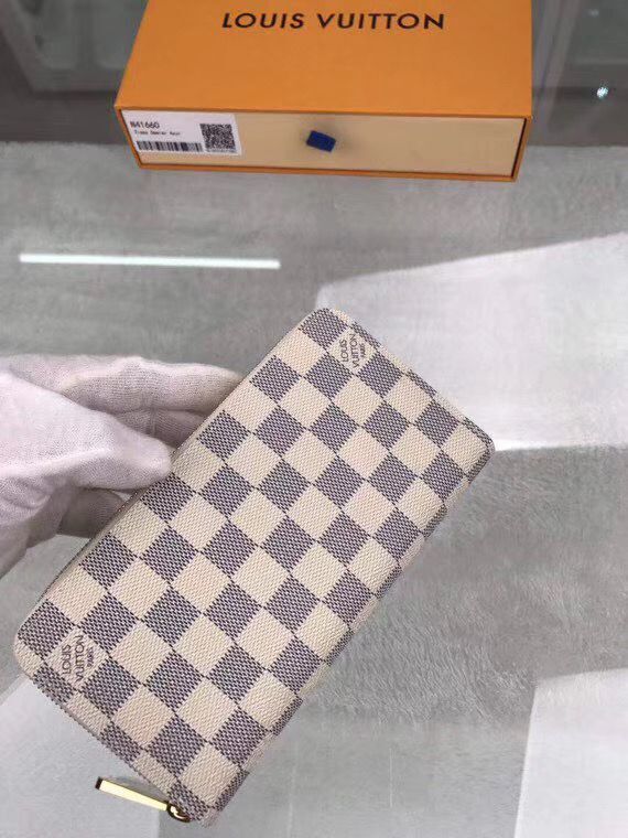 Louis Vuitton Damier Azur Zippy Wallet N41660 Beige