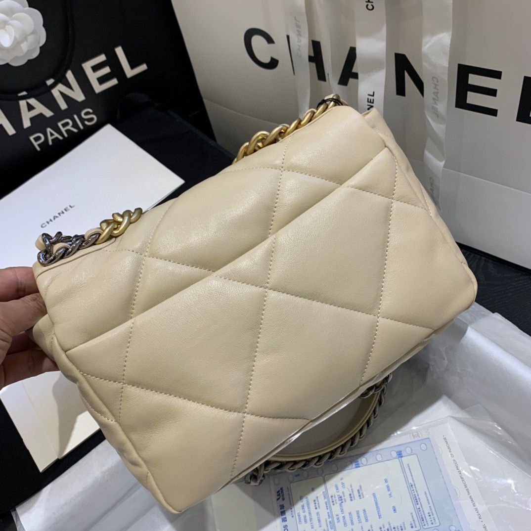 Chanel 19 flap bag AS1160 AS1161 AS1162 Nude