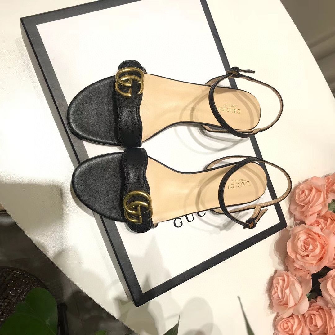 Gucci Sandals Shoes 1CM 7CM 10CM Heels GG6326 Black