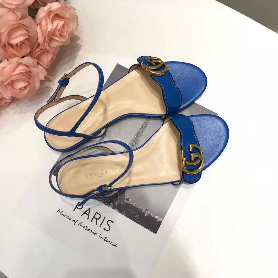 Gucci Sandals Shoes 1CM 7CM 10CM Heels GG6326 Blue