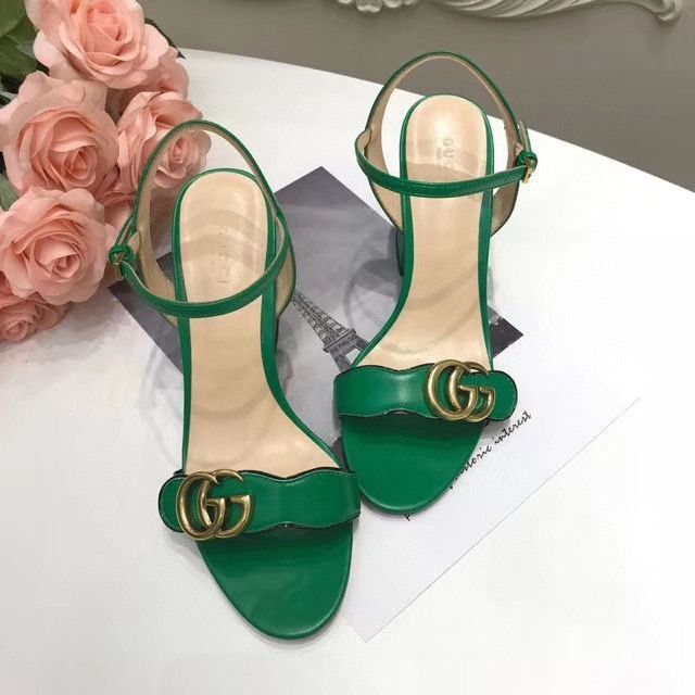 Gucci Sandals Shoes 1CM 7CM 10CM Heels GG6326 Green