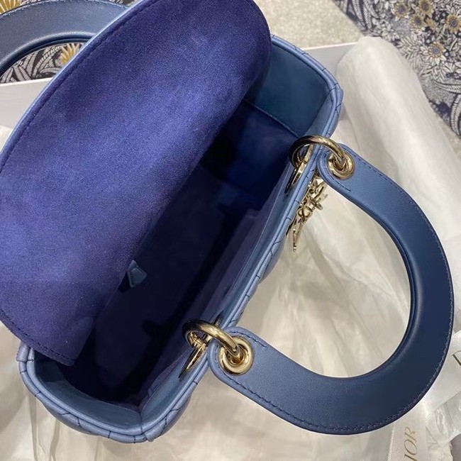 LADY DIOR MY ABCDIOR BAG Indigo Blue Gradient Cannage Lambskin M0538OS