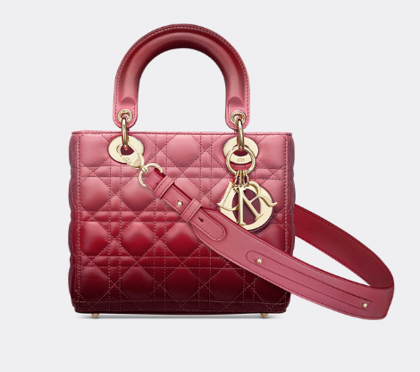 LADY DIOR MY ABCDIOR BAG Strawberry Pink Gradient Cannage Lambskin M0538OS