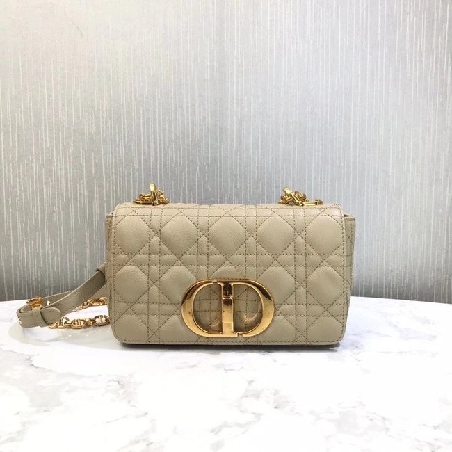 Dior SMALL DIOR CARO BAG Soft Cannage Calfskin M9241 Beige