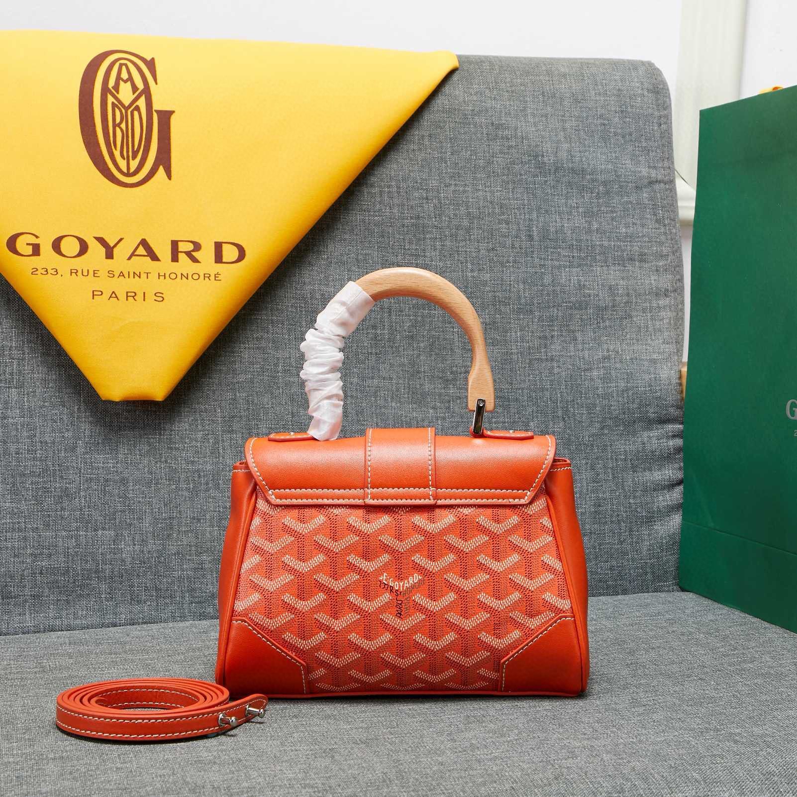 Goyard Y Doodling Calfskin Leather Tote Bag 99588 Orange