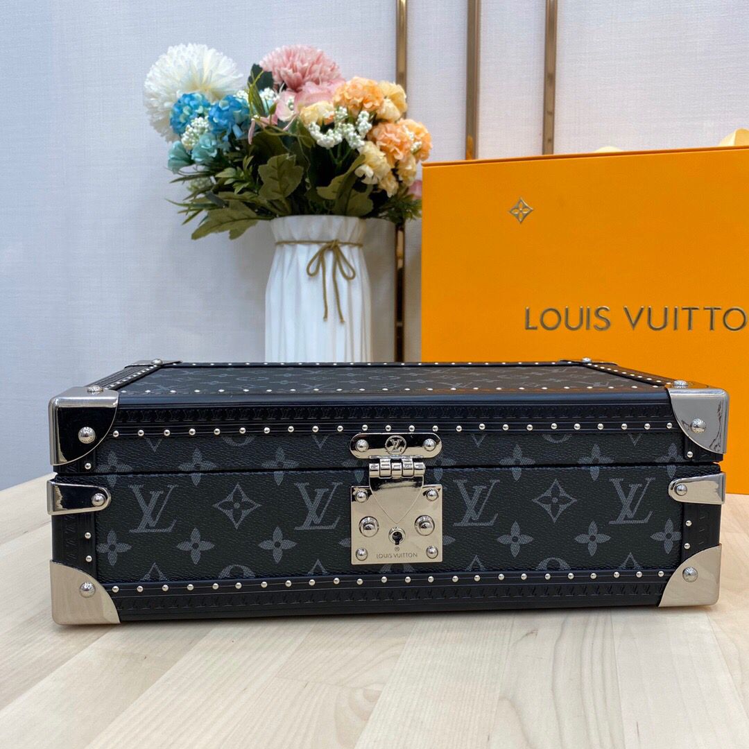 Louis Vuitton Monogram Canvas Watches Box 40664 Black