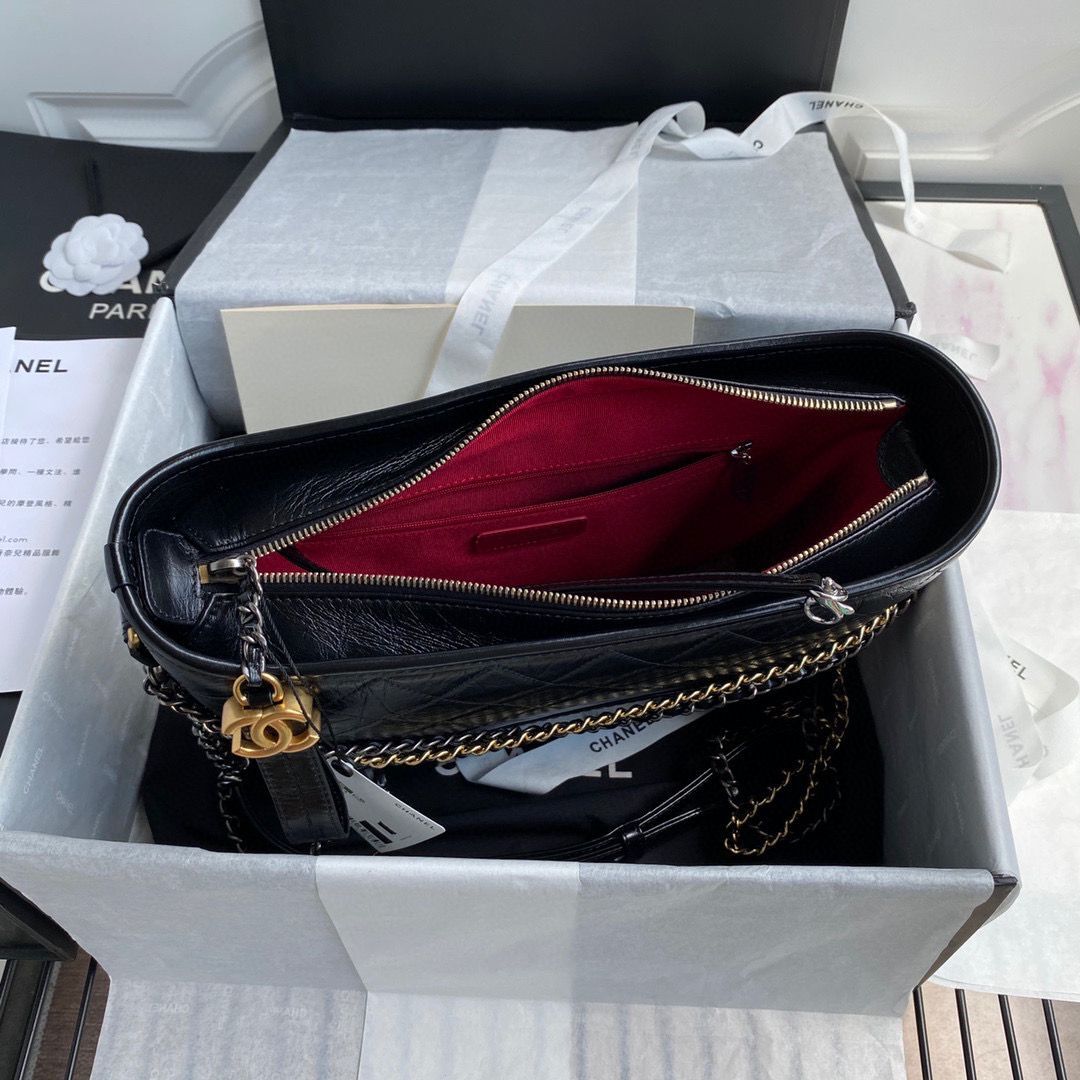 Chanel Original Leather Gabrielle Hobo Bag A93824 Black