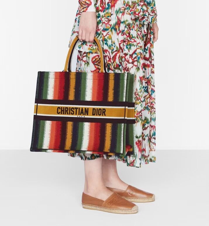 DIOR BOOK TOTE Multicolor D-Stripes Embroidery M1286Z