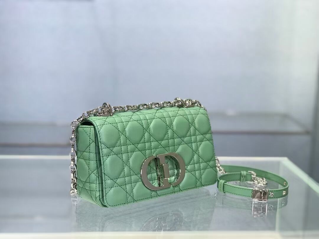 Dior SMALL DIOR CARO BAG Soft Cannage Calfskin M9241 green