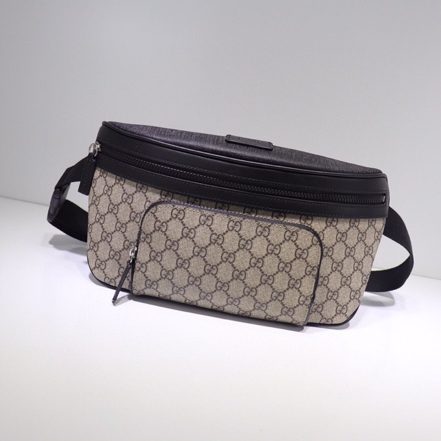 GUCCI GG Supreme Belt Bag 406372 Brown