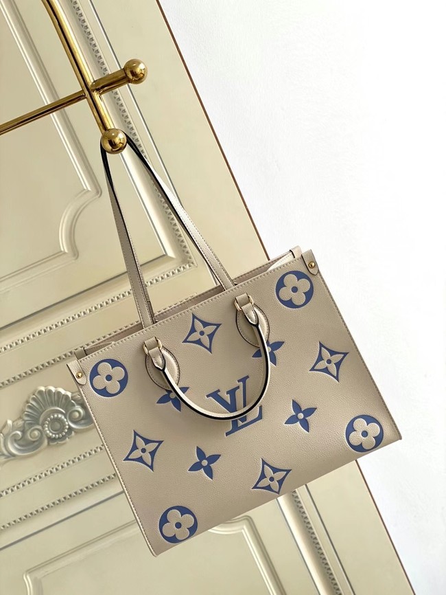 Louis Vuitton ONTHEGO MM M45494 Cream & blue