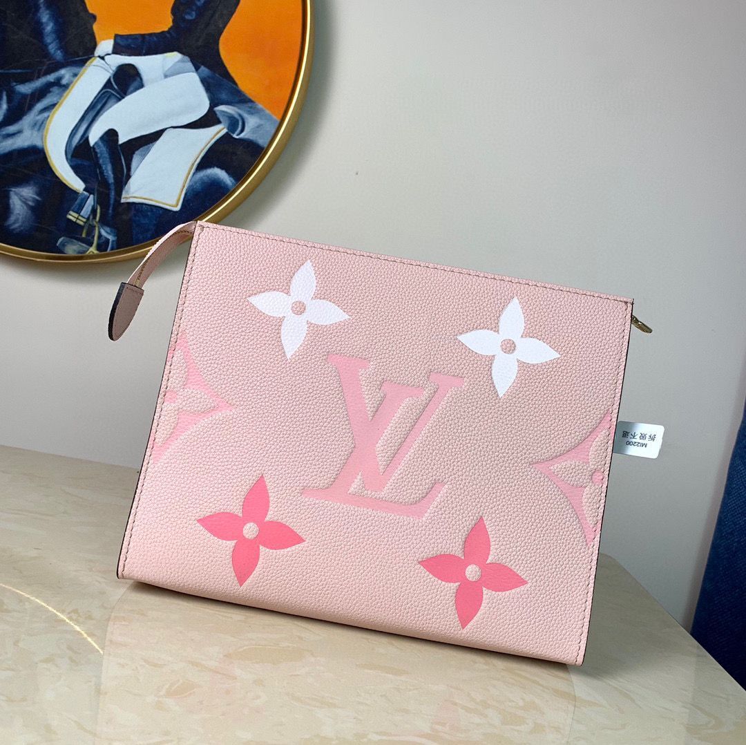 Louis Vuitton POCHETTE VOYAGE MM M80504 Pink & Saffron