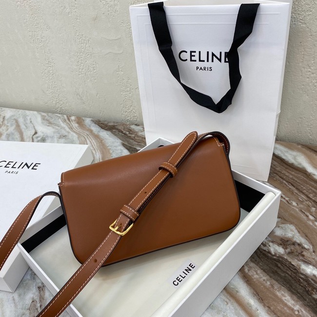 Celine TRIOMPHE SHOULDER BAG IN NATURAL CALFSKIN 194143 TAN