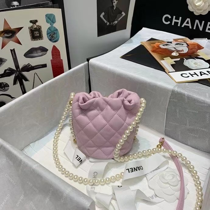 Chanel mini drawstring bag AS2529 Light Pink