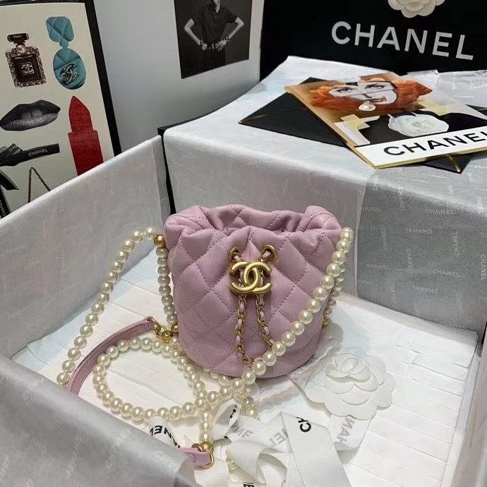 Chanel mini drawstring bag AS2529 Light Pink