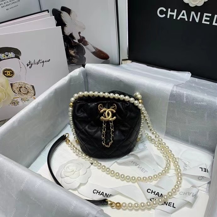 Chanel mini drawstring bag AS2529 white