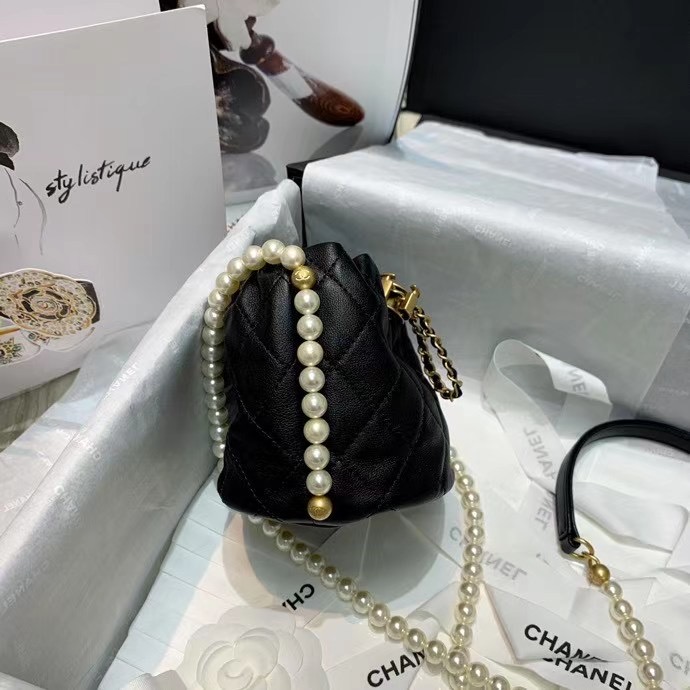 Chanel mini drawstring bag AS2529 white