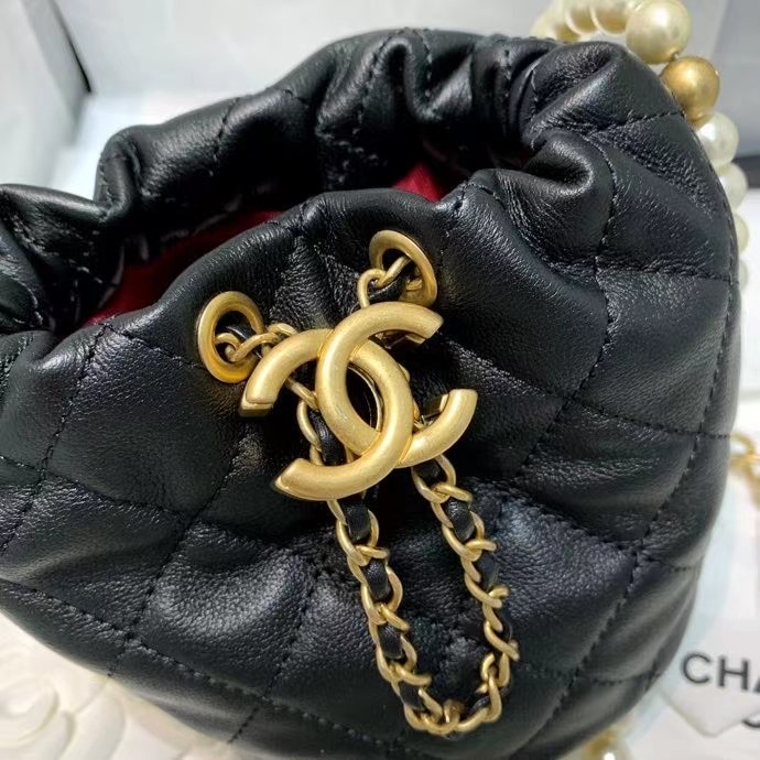 Chanel mini drawstring bag AS2529 white