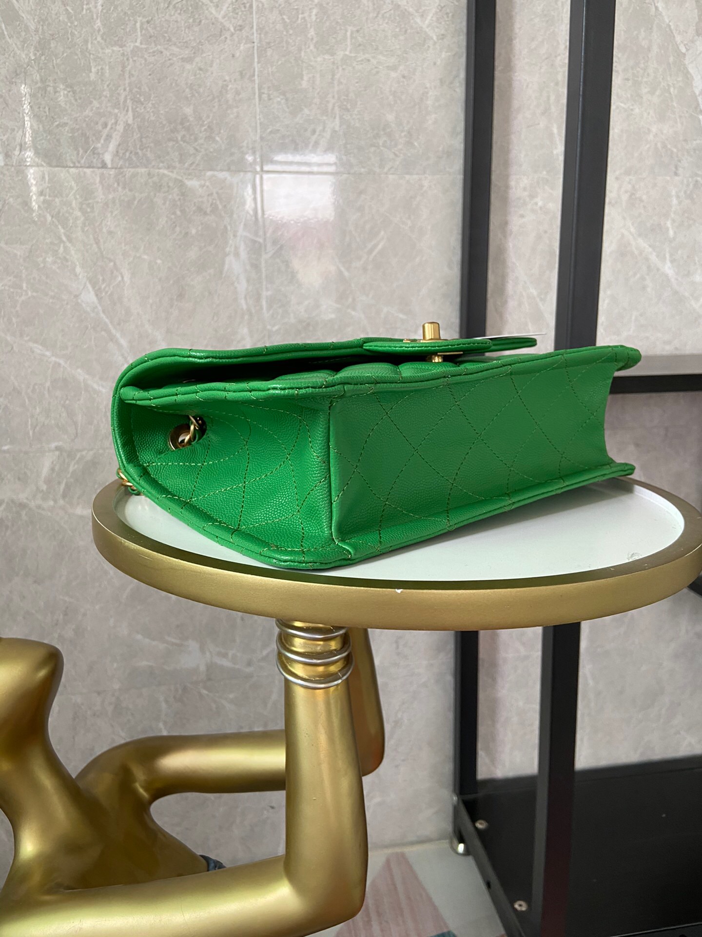 Chanel flap bag Grained Calfskin AS2357 green